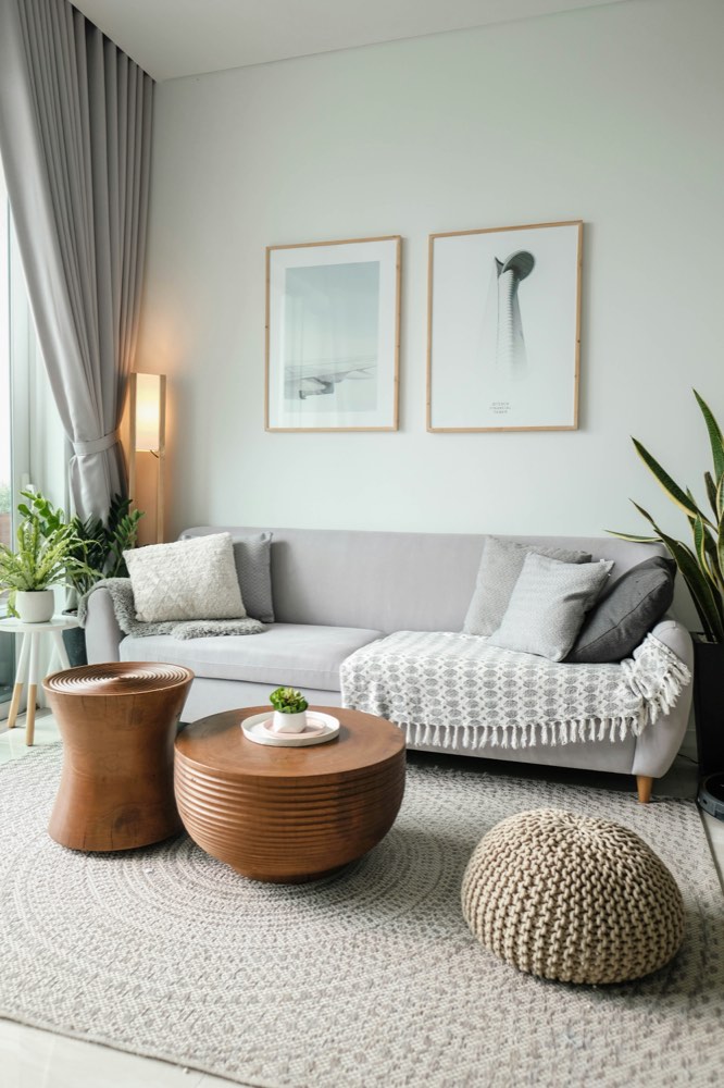 A calm, tidy living room with the cushions straightened